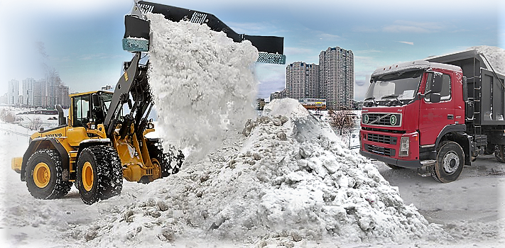 Вывоз снега в Павловске